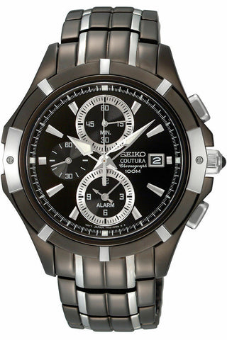 Seiko Men's SNAE57 Black Dial Watch