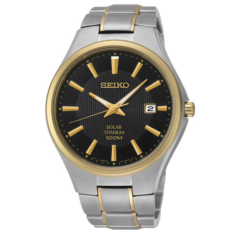 Seiko Men's SNE382 Two-Tone Titanium Watch