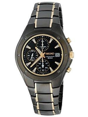 Seiko Men's SND641 Titanium Chronograph With Gold-Tone Accented Watch