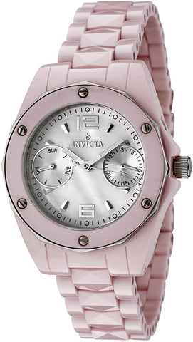 Invicta Women's 0299 Ceramics Mother Of Pearl Dial Pink Ceramic Watch