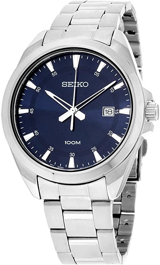 Seiko Men's SUR207 Stainless Steel Blue Watch