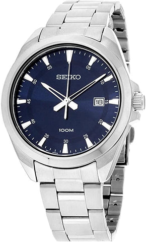 Seiko Men's SUR207 Stainless Steel Blue Watch