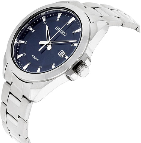 Seiko Men's SUR207 Stainless Steel Blue Watch