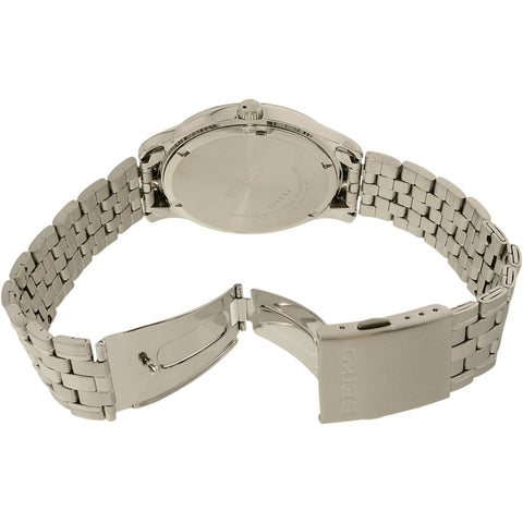 Seiko Men's SUR143 Blue Dial Stainless Steel Quartz Watch