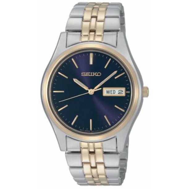 Seiko Men's SGGA54 Dress Two-Tone Blue Dial Watch