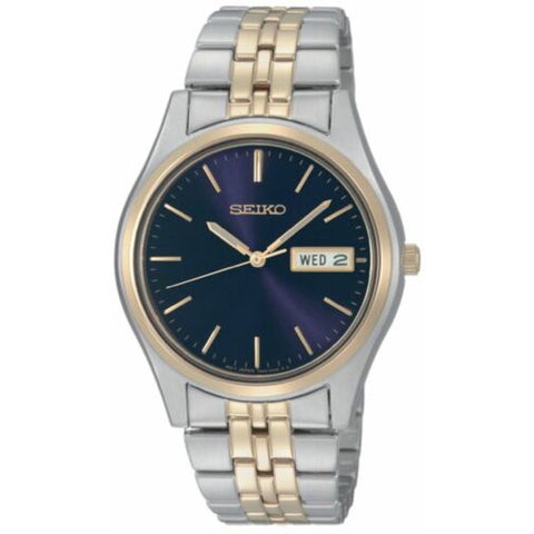 Seiko Men's SGGA54 Dress Two-Tone Blue Dial Watch