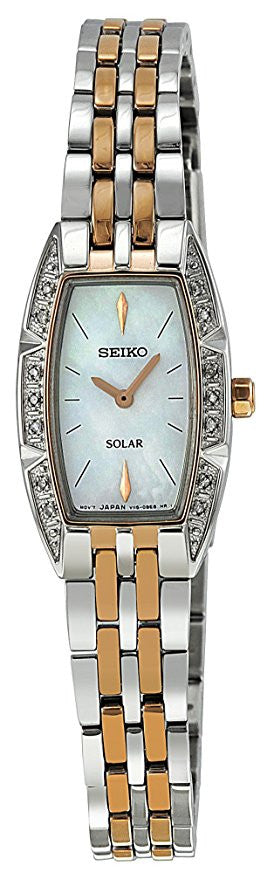 Seiko Women's SUP154 Two Tone Stainless Steel Analog Mother-Of-Pearl Dial Watch