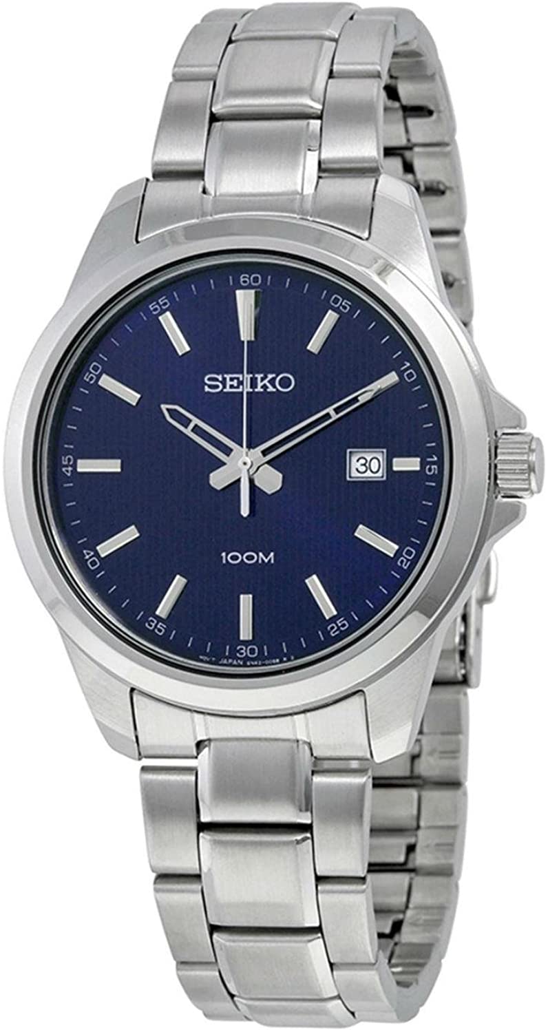 Seiko Men's SUR153 Silver Stainless-Steel Quartz Dress Watch