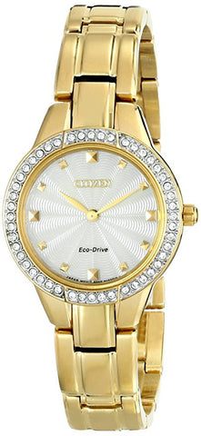 Citizen Women's EX1362-54P Eco-Drive Goldtone Silhouette Crystal Watch