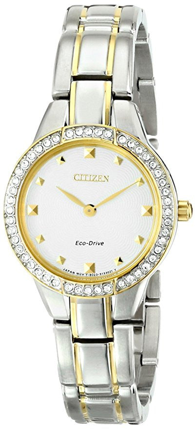 Citizen Women's EX1364-59A Eco-Drive Silhouette Analog Display Two Tone Watch