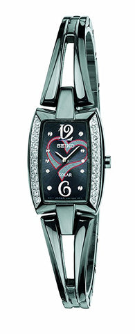 Seiko Women's SUP089 Stainless Steel Analog with Black Dial Watch