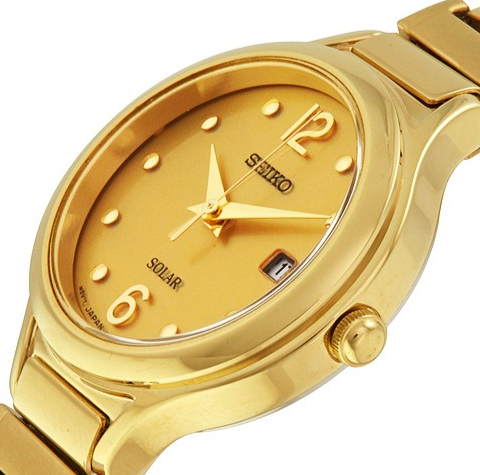Seiko Women's SUT180 Analog Display Japanese Quartz Gold Watch