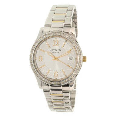 Citizen Women's EV0044-58A Two Tone Silver Swarovski Accented Quartz Watch