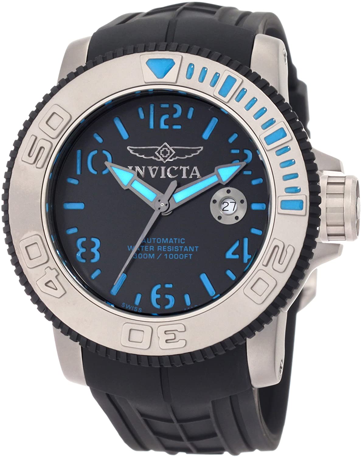 Invicta Men's 1079 Invicta II Automatic Black Dial Rubber Watch