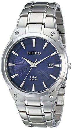 Seiko Men's SNE323 Dress Solar Analog Display Japanese Quartz Silver Watch