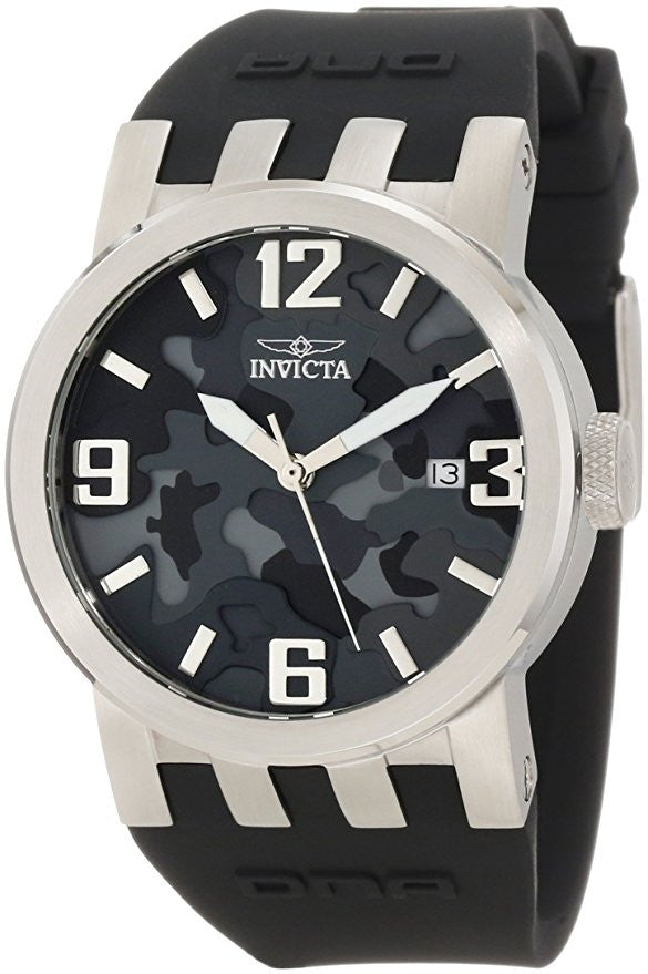Invicta Women's 10463 DNA Black Camouflage Dial with Black Silicone Strap Watch