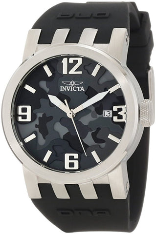 Invicta Women's 10463 DNA Black Camouflage Dial with Black Silicone Strap Watch