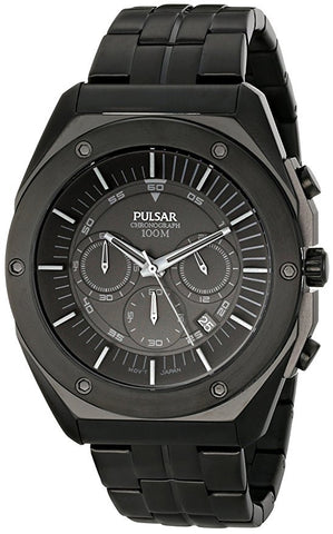 Pulsar Men's PT3521 On The Go Analog Display Japanese Quartz Black Watch