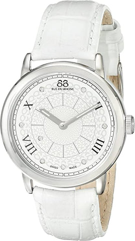 88 Rue du Rhone Women's 87WA120008 Analog Display Swiss Quartz White Watch