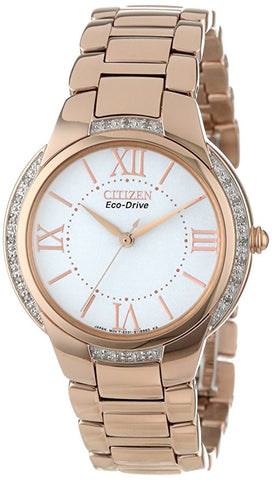 Citizen Women's EM0093-59A Ciena Eco-Drive Rose Gold-Tone Watch