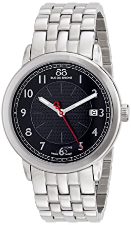 88 Rue du Rhone Men's 87WA120028 Analog Display Swiss Quartz Black Watch
