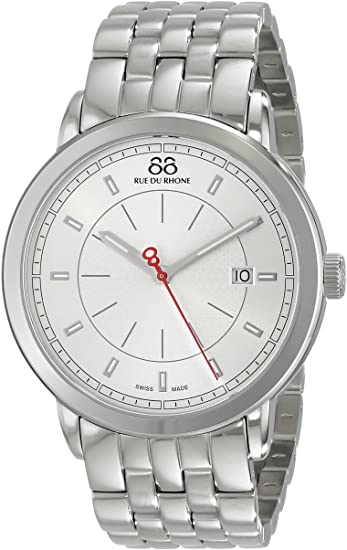 88 Rue du Rhone Men's 87WA120064 Analog Display Swiss Quartz Silver Watch - Main Image