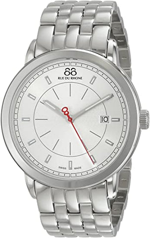 88 Rue du Rhone Men's 87WA120064 Analog Display Swiss Quartz Silver Watch