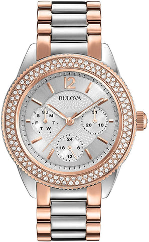 Bulova Women's 98N100 Multi-Function Crystal Bracelet Watch