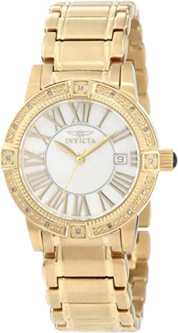 Invicta Women's 13959 Angel White Mother-Of-Pearl Dial Diamond Accented Watch