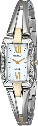 Seiko Women's SUP084 Two Tone Stainless Steel Analog with White Dial Watch
