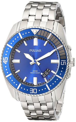 Pulsar Men s PS9319 Analog Display Japanese Quartz Silver Watch Exact Time Corp