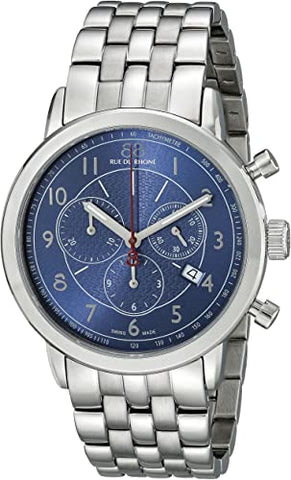 88 Rue du Rhone Men's 87WA120051 Stainless Steel Bracelet Watch with Blue Dial