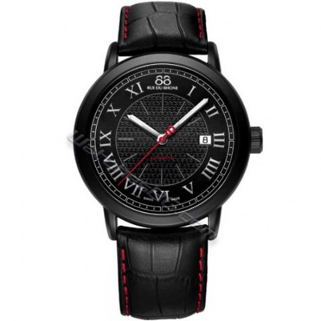 88 Rue du Rhone Men's 87WA120041 Double 8 Origin Analog Display Swiss Automatic Black Watch