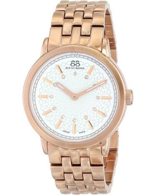 88 Rue du Rhone Women's 87WA120014 Analog Display Swiss Quartz Rose Gold Watch