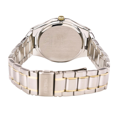 Seiko men's silvertone stainless steel solar watch 2025