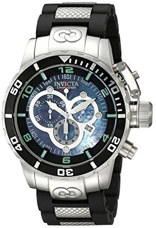 Invicta Men's 0477 Corduba Swiss Chronograph Black Polyurethane and Stainless Steel Watch