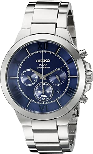 Seiko Men's SSC281 Analog Display Silver Japanese Quartz Watch