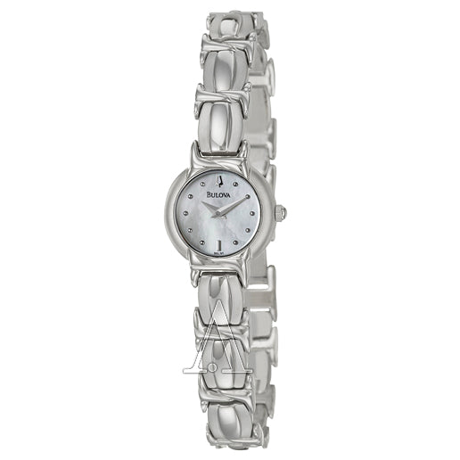 Bulova Ladies Watch Round Pearl Dial Stainless Weave Bracelet 96L90 Bulova 96L90 Wrist Watches For Women for sale online | eBay main image 2