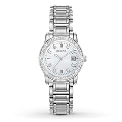 Bulova Women's 96R105  Diamond Bezel Stainless Steel Watch