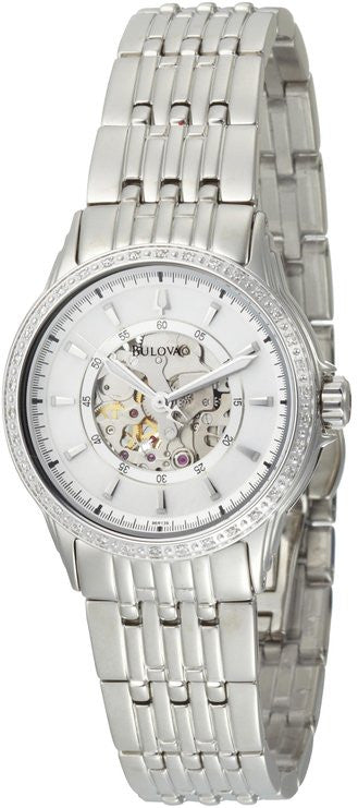 Bulova Women's 96R139 Mechanical hand wind Diamond Case Mother-Of-Pearl Dial Watch
