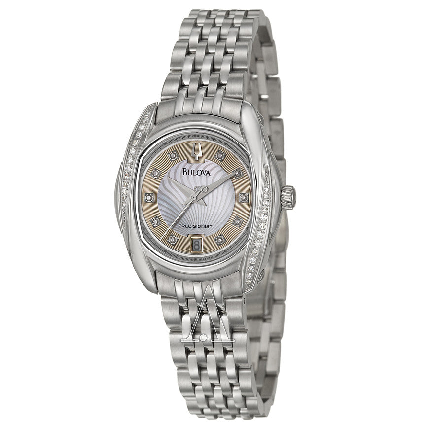Bulova Women's 96R141 Precisionist Tanglewood Diamond Steel Bracelet Watch