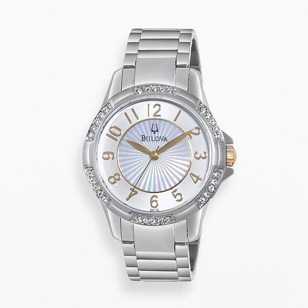 Bulova Women's 98L175 Stainless Steel with Mother-of-Pearl Face and Crystal Watch