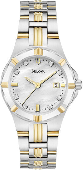 Bulova Women's 98P116 Diamond Mother-Of-Pearl Dial Bracelet Watch