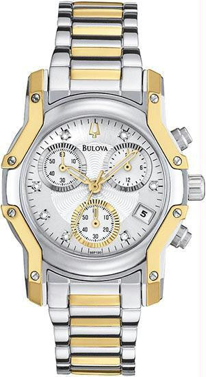 Bulova Women's 98P120 Wintermoor Two-Tone Diamond Chronograph Watch