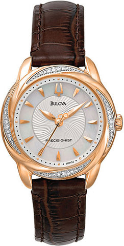Bulova Women's 98R152 Precisionist Brightwater Leather strap Watch