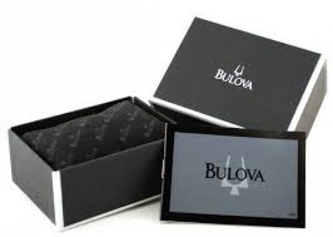 Bulova 96B184 Men's Black Dial Silver Tone Stainless Steel Quartz Watch