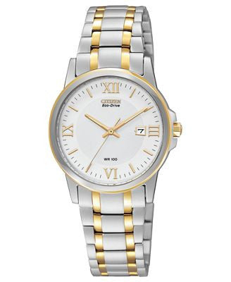 EW1914-56A Citizen Womens White Dial Two Tone Steel Bracelet Watch