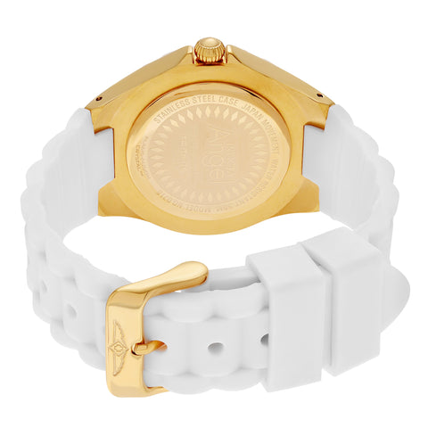 Invicta Women's 0718 Angel Collection Gold-Plated White Polyurethane Watch