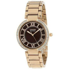 Citizen Women's EM0103-57H Eco-Drive Rose Gold-Tone Diamond Accent Watch