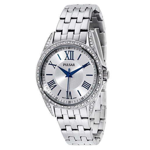 Pulsar Women's PG2003 Analog Display Japanese Quartz Silver Watch